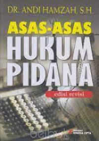 Asas-Asas Hukum Pidana Edisi Revisi