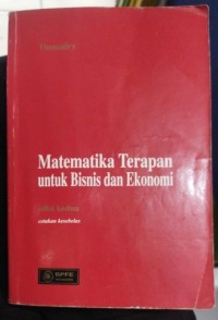 MATEMATIKA TERAPAN UNTUK BISNIS DAN EKONOMI