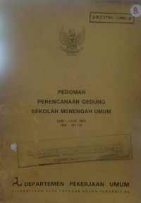 Pedoman perencanaan gedung sekolah umum