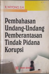 Pembahasan undang-undang pemberantasan tindak pidana korupsi