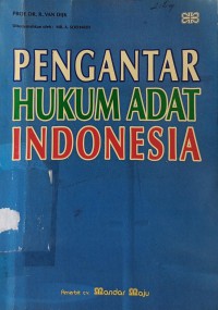 PENGANTAR HUKUM ADAT INDONESIA