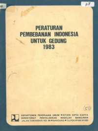 Peraturan Pembebanan Indonesia Untuk Gedung 1983