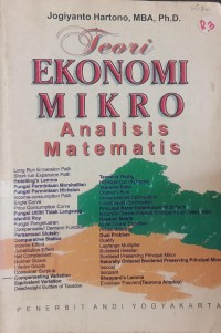 TEORI EKONOMI MIKRO: ANALISIS MATEMATIS